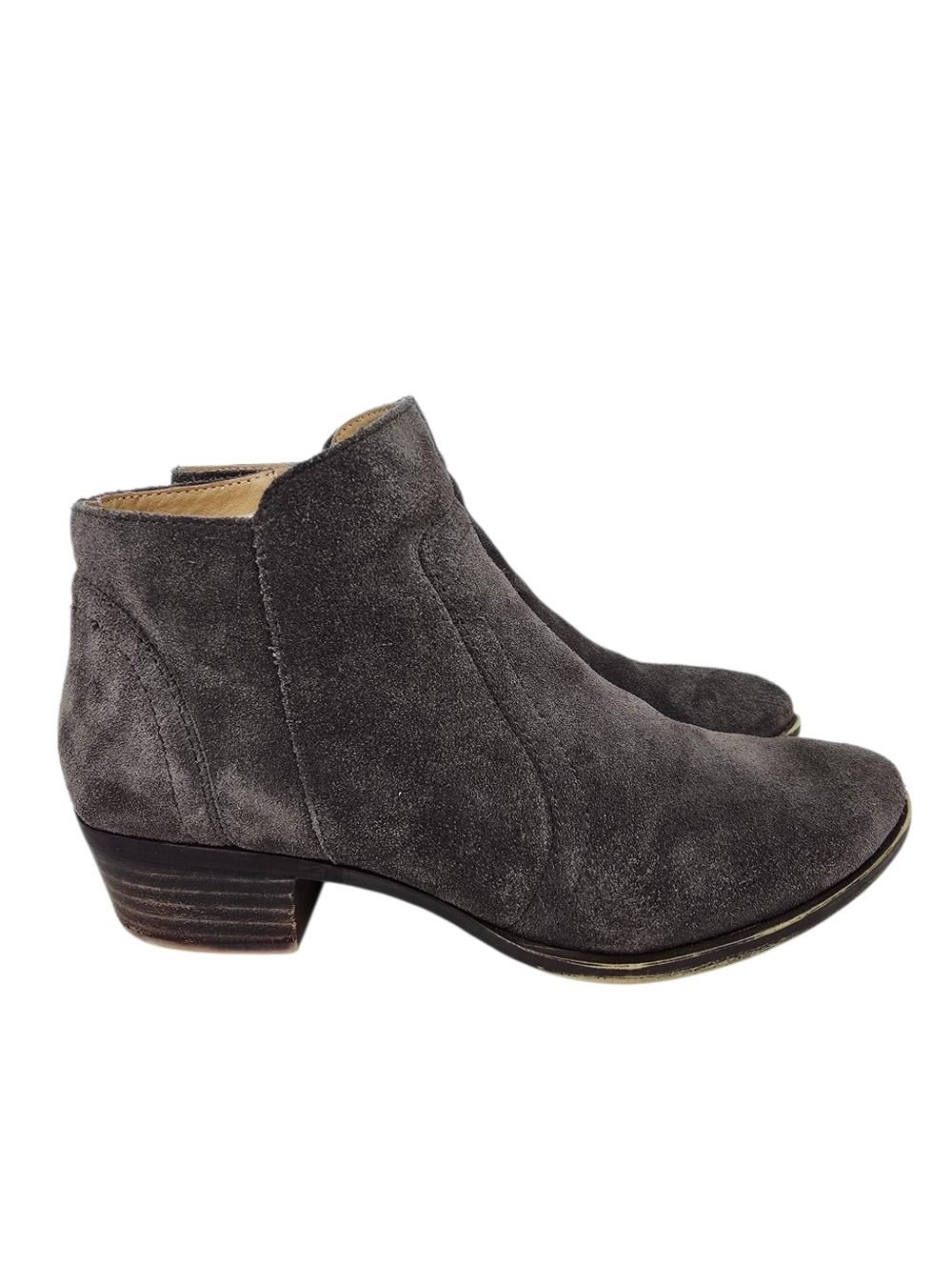 Lucky Brand Breck Bootie Ankle Boots Suede Gray 6
